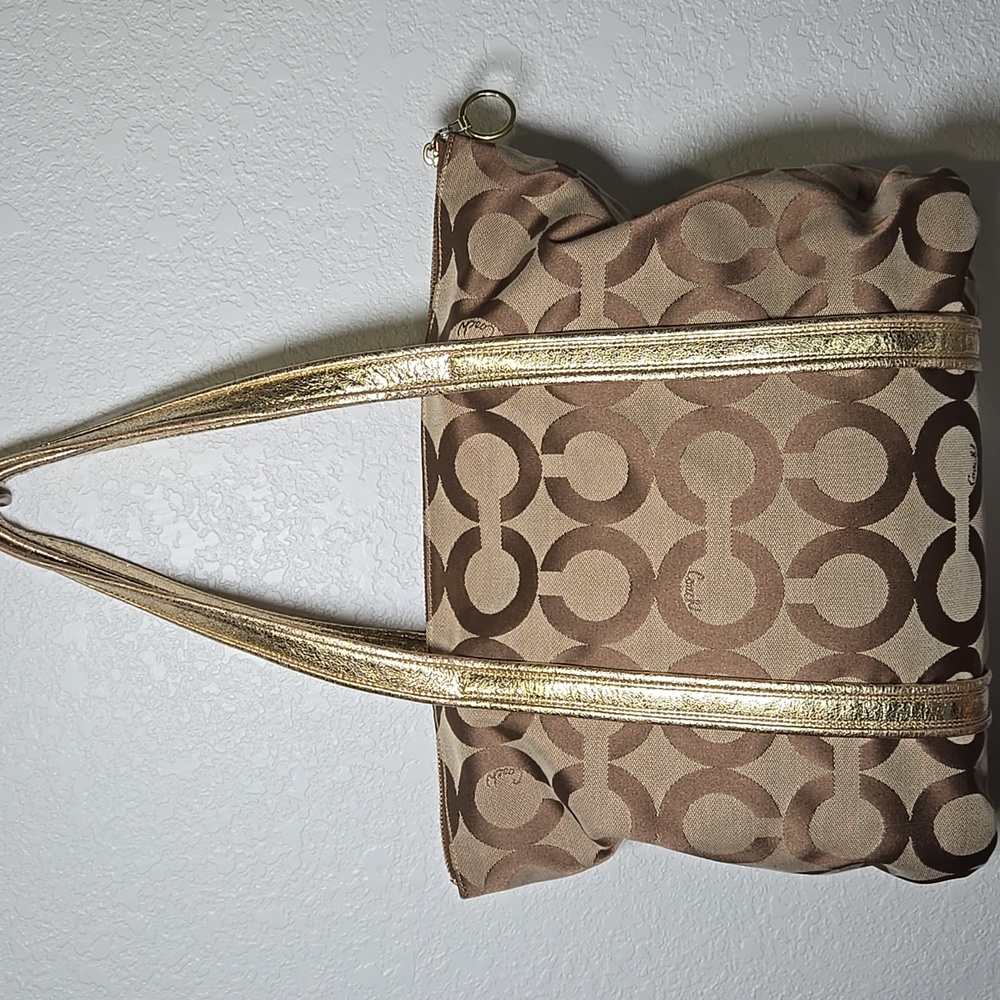 Coach Poppy Op Art Glam Tote #13826 - Picture 3 of 14
